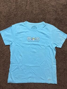 Life Is Good Light Blue 'mom' Short Sleeve Tee